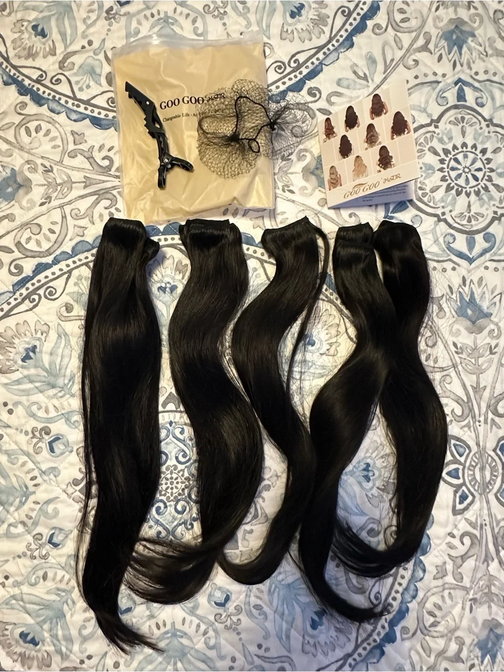 Clip-In Human Hair Extensions - Natural Black (7-Pack)